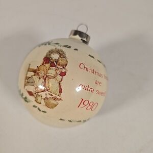 Vintage 1980 Christmas Ornament Glass 3 Inches Christmas Treats Are Extra Sweet!